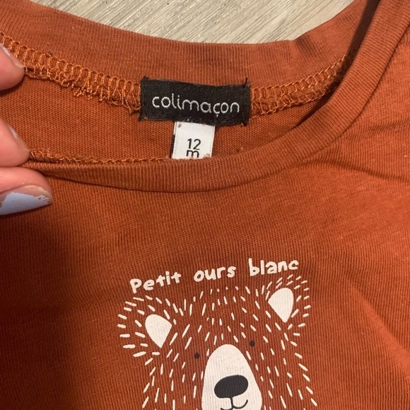 4/30$ Colimaçon long sleeve bear 12months - Picture 3 of 4